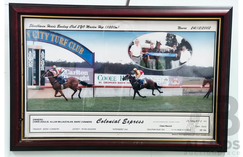 Framed Horse Racing Photograph Print