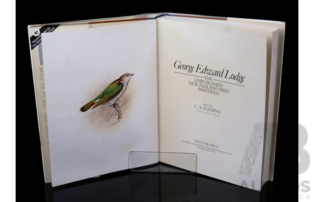 The Unpublished New Zealand Bird Paintings, George Edward Lodge, Nova Pacifica, 1982, Hardcover with Dust Jacket