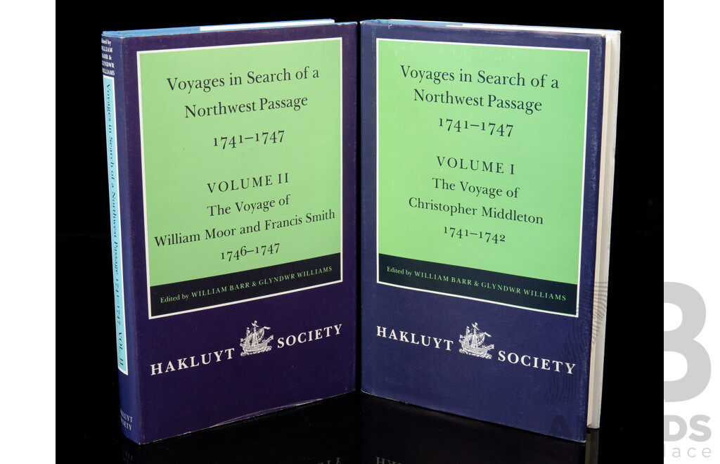 Voyages in Search of a Northwest Passage 1741 to 1747, Hakluyt Society, 1994, Two Volume Harcover Set with Dust Jackets