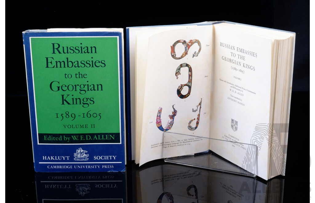 Russian Embassies to the Georgian Kings 1589 to 1605, Hakluyt Society, 1970, Two Volume Harcover Set with Dust Jackets