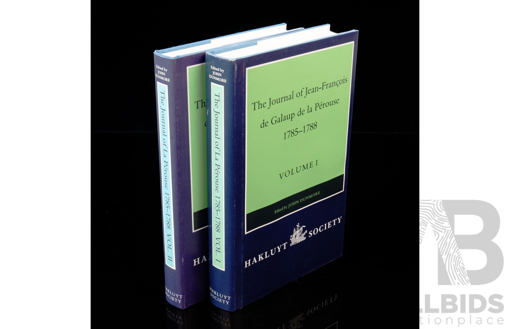 The Journal of Jean Francois De Galup De La Perouse 1785 to 1788, Hakluyt Society, 1994, Two Volume Harcover Set with Dust Jackets