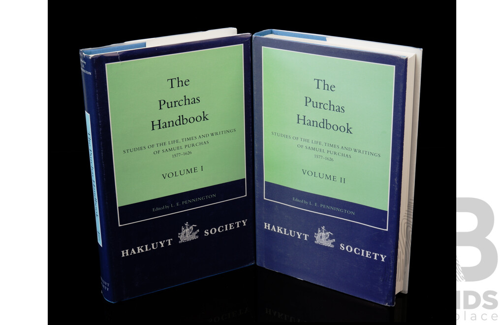 The Purchas Handbook, Hakluyt Society, 1997, Two Volume Harcover Set with Dust Jackets