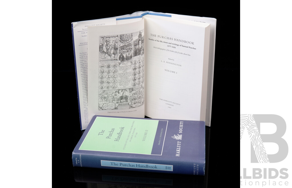 The Purchas Handbook, Hakluyt Society, 1997, Two Volume Harcover Set with Dust Jackets