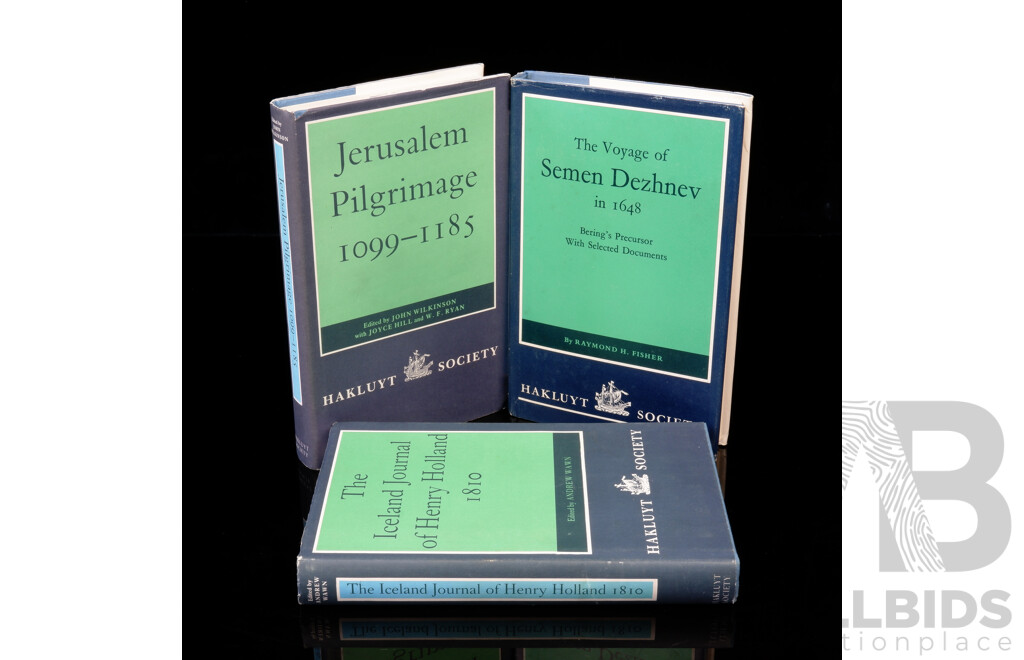 Three  Hakluyt Society Titles All Harcovers with Dust Jackets
