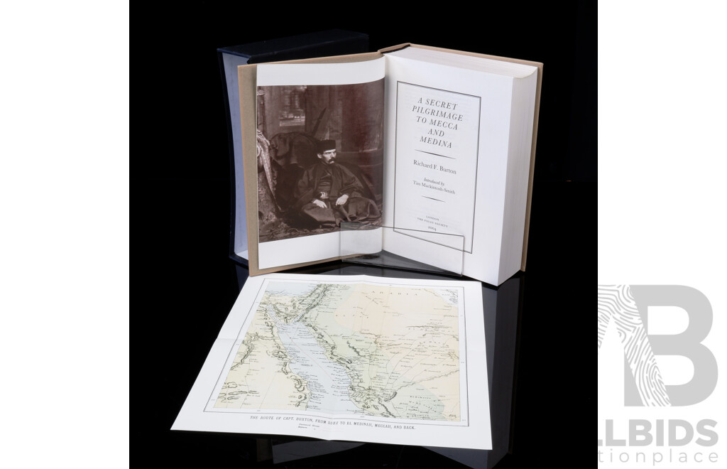 A Secret Pilgramage to Mecca & Medina, Richard Burton, Folio Society, 2004, Including Map, Hardcover in Slip Case