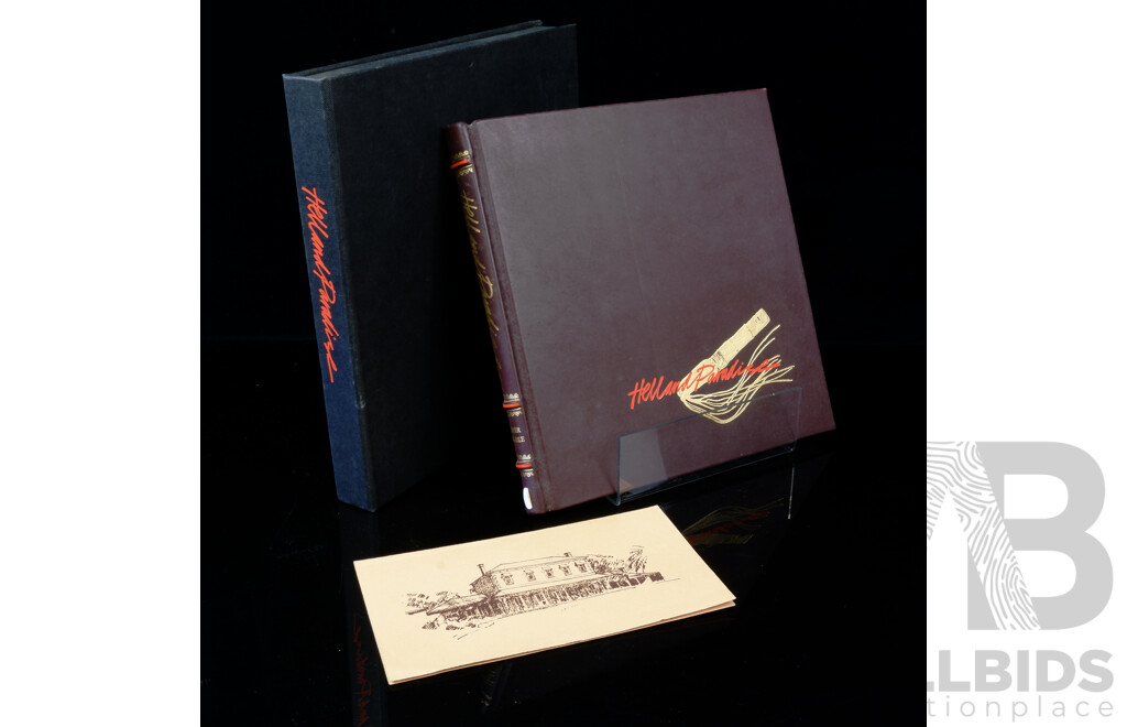 Limited Edition 49 of 275, Signed by the Author and the Decendents of the Bounty Mutineers, Hell and Paradise, Peter Clarke, Viking, Hand Bound Leather Hardcover in Box
