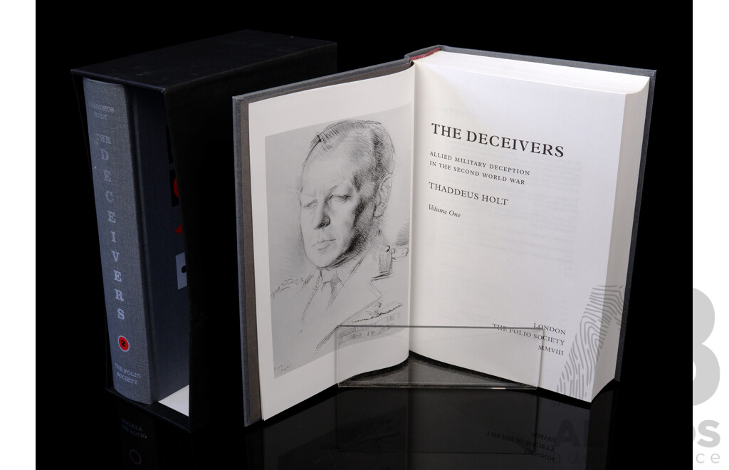 The Decievers, Allied Millitary Deception in the Second World War, Two Volume Set, Folio Society, 2007, Hardcovers in Slip Case