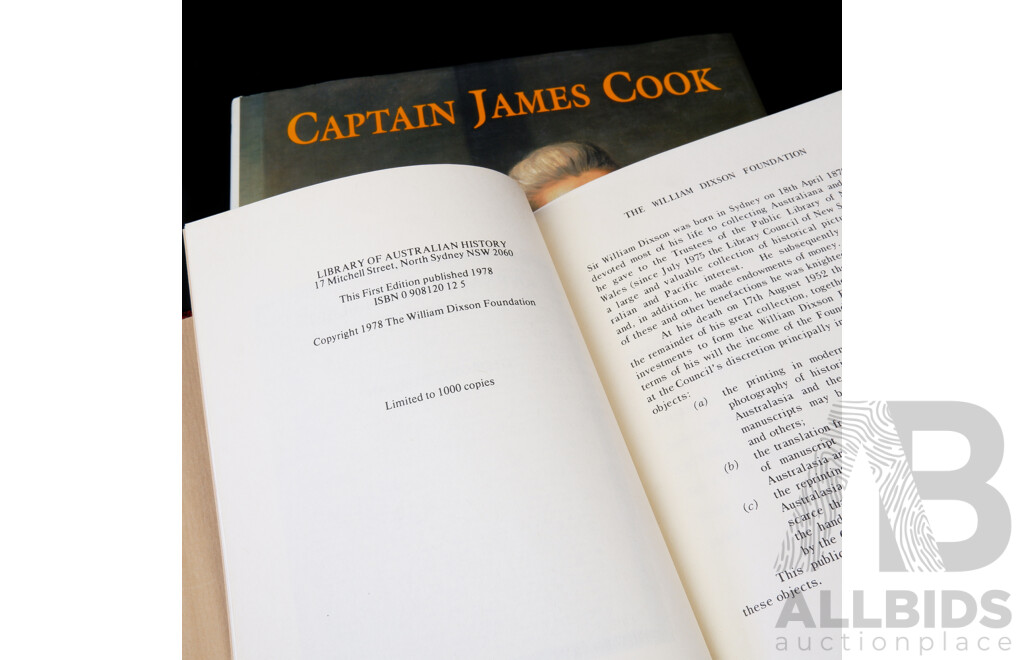 Limited Edition of 1000, Journal of a First Fleet Surgeon, George B Worgan, Library of Australia History, 1978, Hardcover Along with Captain James Cook Seaman & Scientist, Bill Finnis, Chaucer Press, 2003, Harcover with Dust Jacket