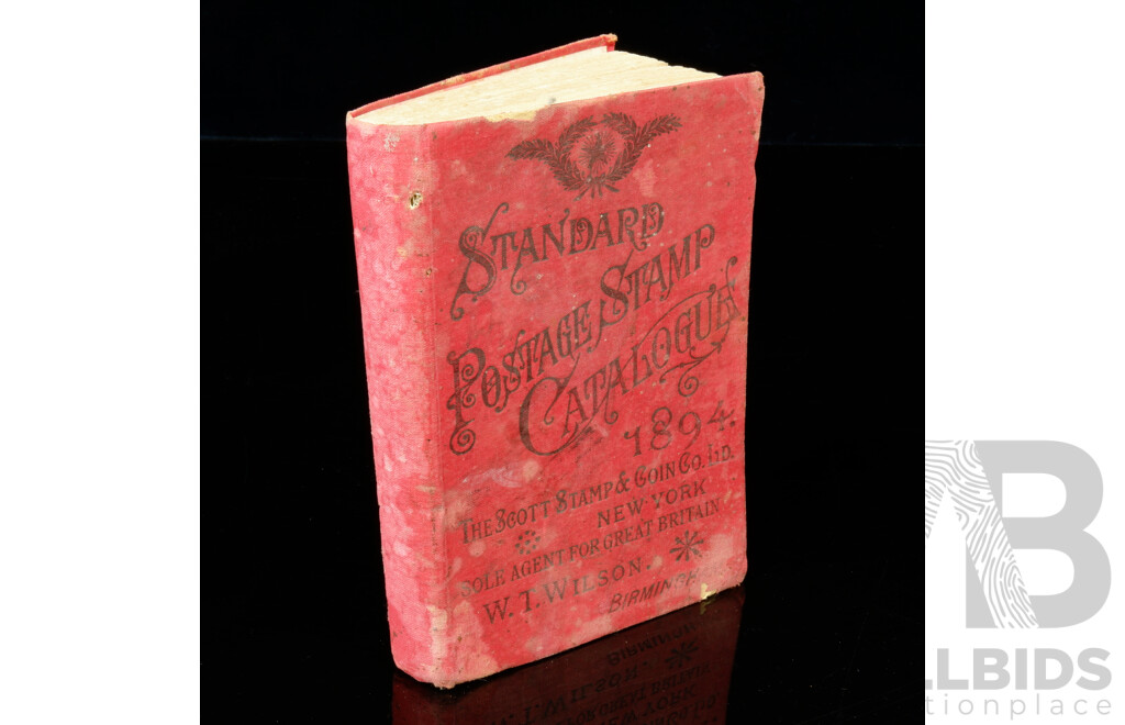 Standard Postage Stamp Catalogue 1894, Cloth Bound Hardcover