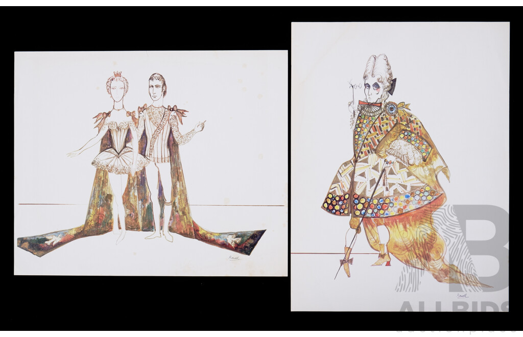 Two Ken Rowell Offset Prints of Costumes