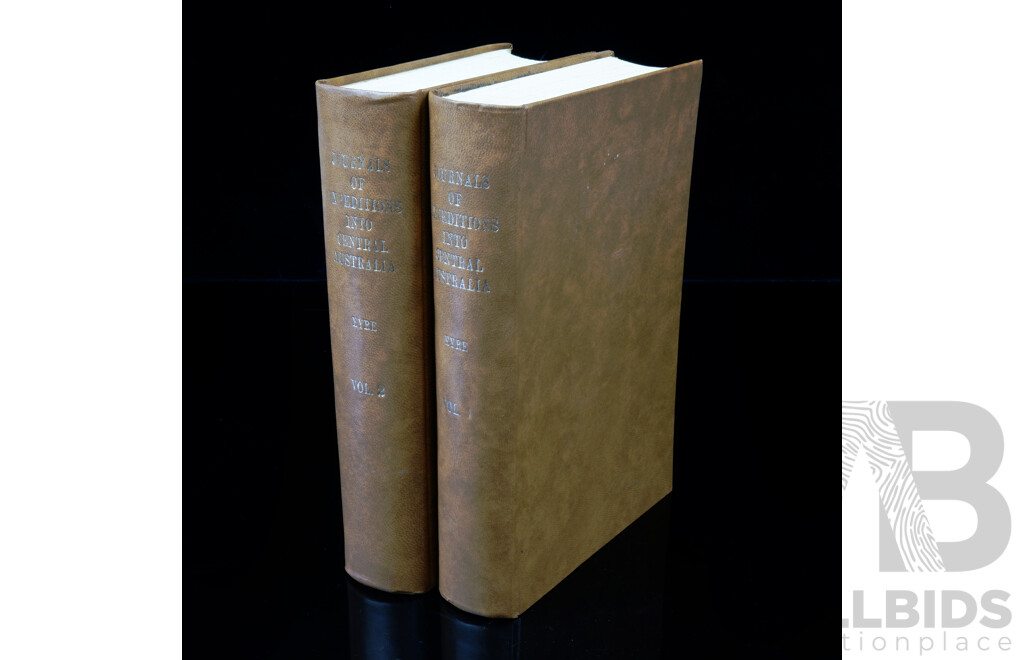 Journals of Expeditions Into Central Australia, Edward Eyre, Libraries Board of SA, 1964, Volumes 1 & 2, Hardcovers