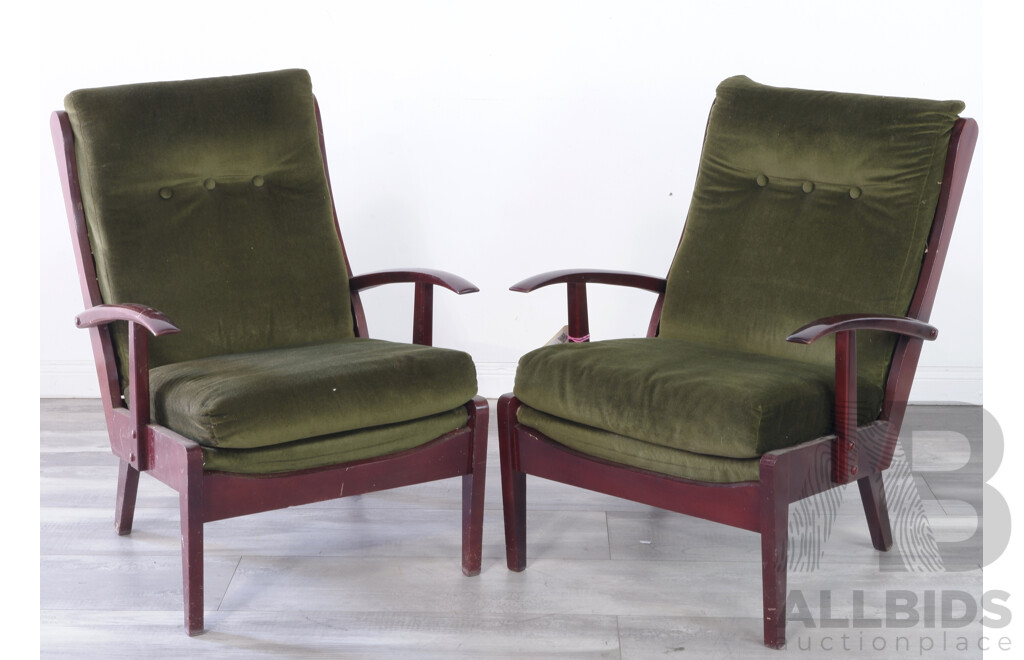 Pair of Vintsage Blackwoof Lounge Chairs