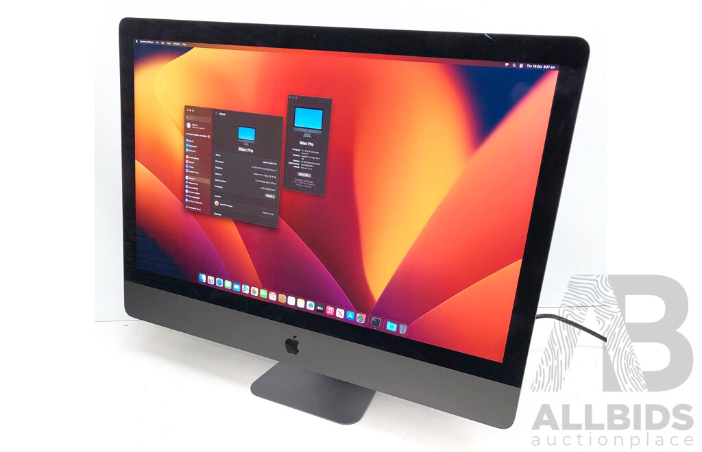 Apple (A1862) Intel Xeon (W-2140B) 3.20GHz-4.20GHz 8-Core CPU 27-Inch Retina 5K iMac Pro (Late-2017)