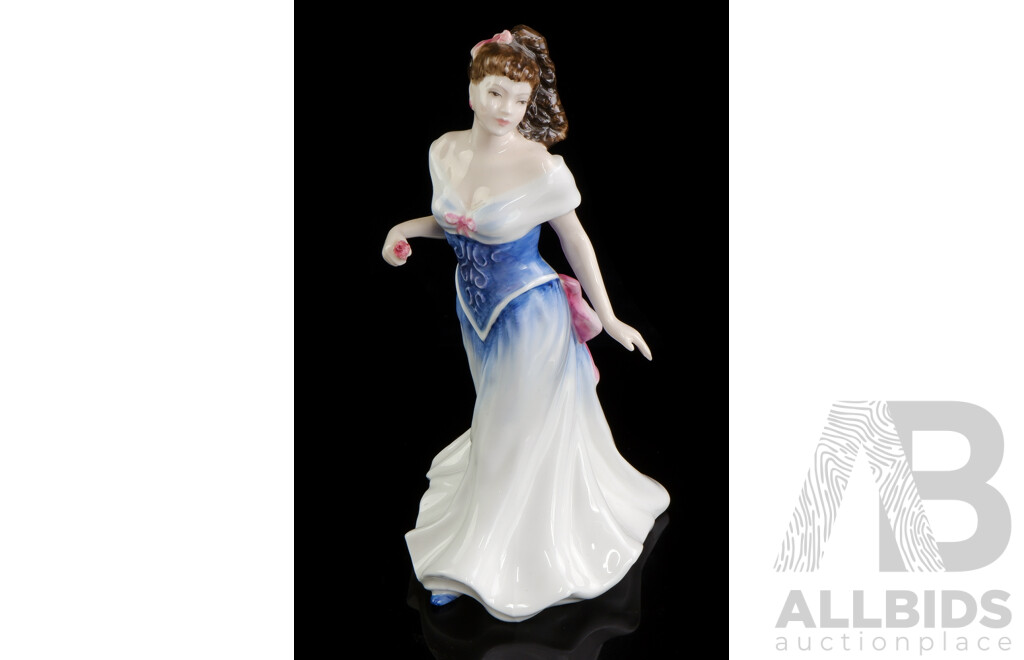 Royal Doulton Porcelain Female Figure, for You, by Timothy Potts, HN 3754, Marks to Base