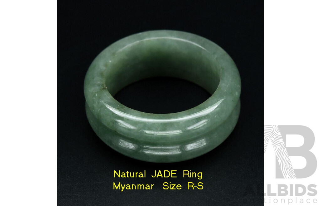 Natural Jade Ring - carved