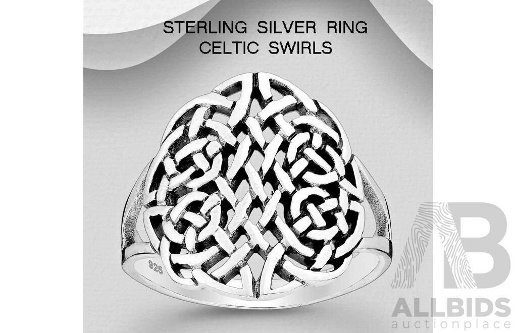 Sterling Silver Celtic Swirl Ring
