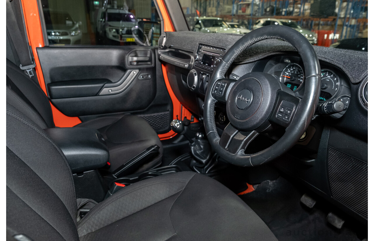 8/2015 Jeep Wrangler Sport (4x4) JK MY15 2d Softtop Orange V6 3.6L