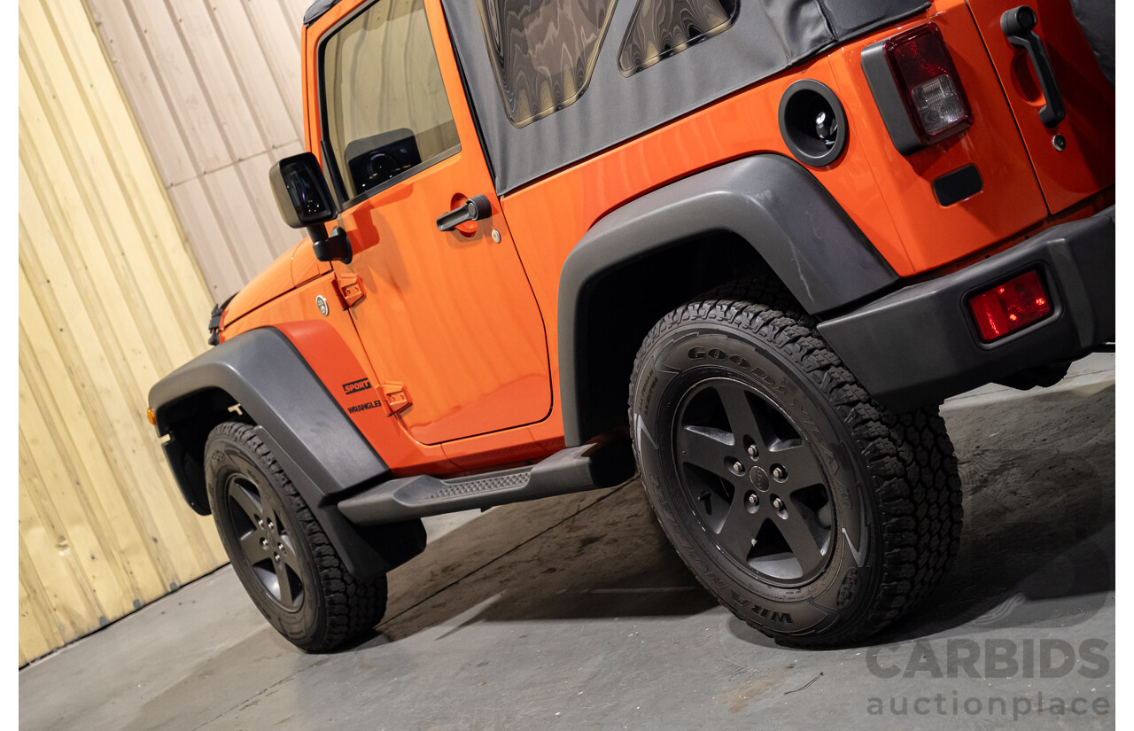 8/2015 Jeep Wrangler Sport (4x4) JK MY15 2d Softtop Orange V6 3.6L