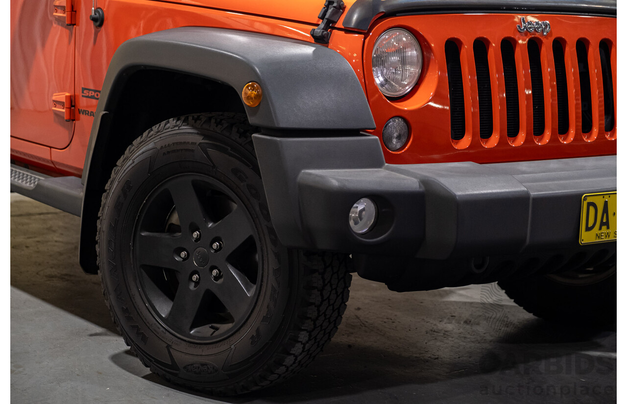 8/2015 Jeep Wrangler Sport (4x4) JK MY15 2d Softtop Orange V6 3.6L