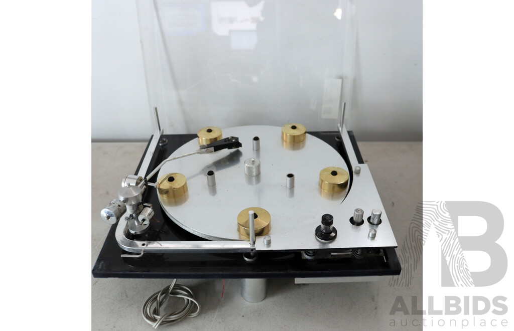 Transcriptor Product Record Player in Lucite Frame