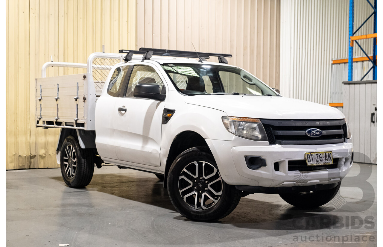 8/2012 Ford Ranger XL 2.2 Hi-Rider (4x2) PX Super C/Chas White Turbo Diesel 2.2L - Hydraulic Tipper Tray