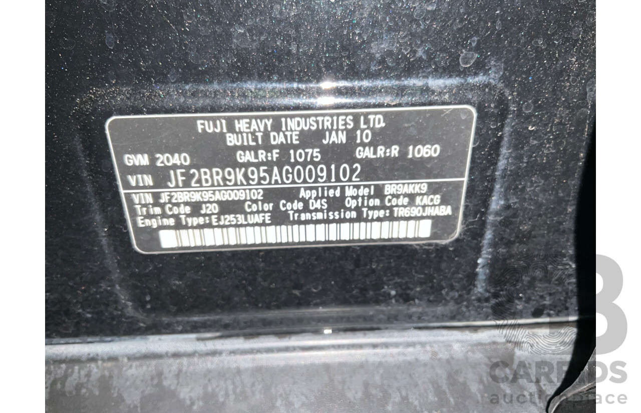 3/2010 Subaru Outback 2.5i Premium Sat-Nav (AWD) MY10 4d Wagon Black 2.5L
