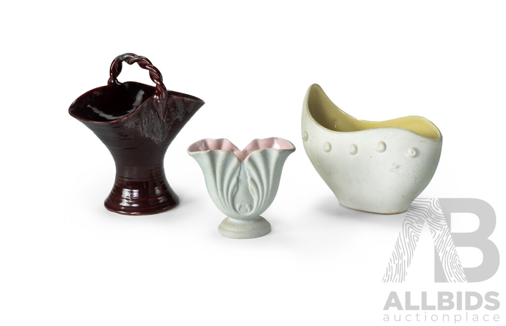 3 Raynham Pottery Vases