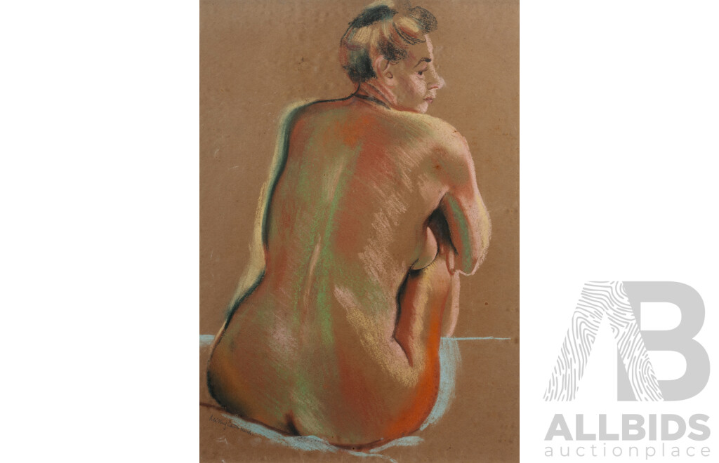 Hal Missingham (1906-1994), Seated Nude 1946, Pastel