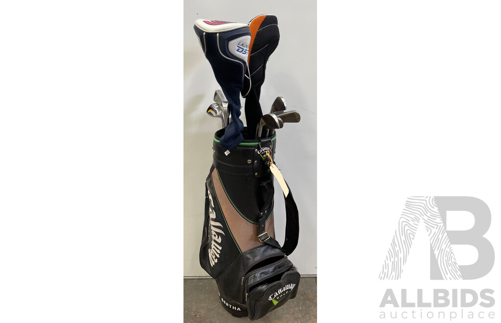 Callaway Golf Bag and Set of Assorted Right Hand Clubs