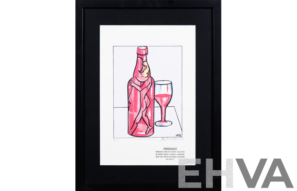 Charles Blackman (1928-2018), Wine Lovers 1978, Hand-Finished Screenprint