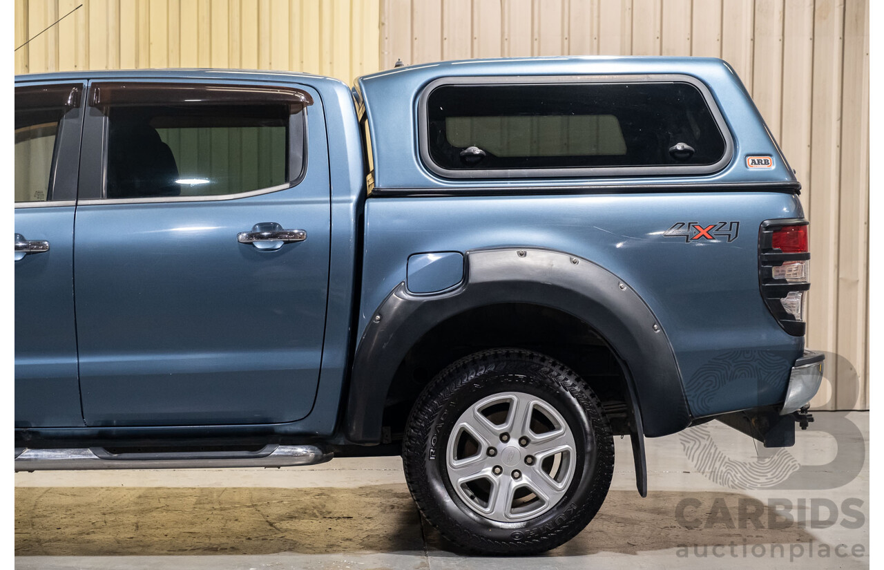 4/2012 Ford Ranger XLT 3.2 (4x4) PX 4d Dual Cab Utility Metallic Blue Turbo Diesel 3.2L