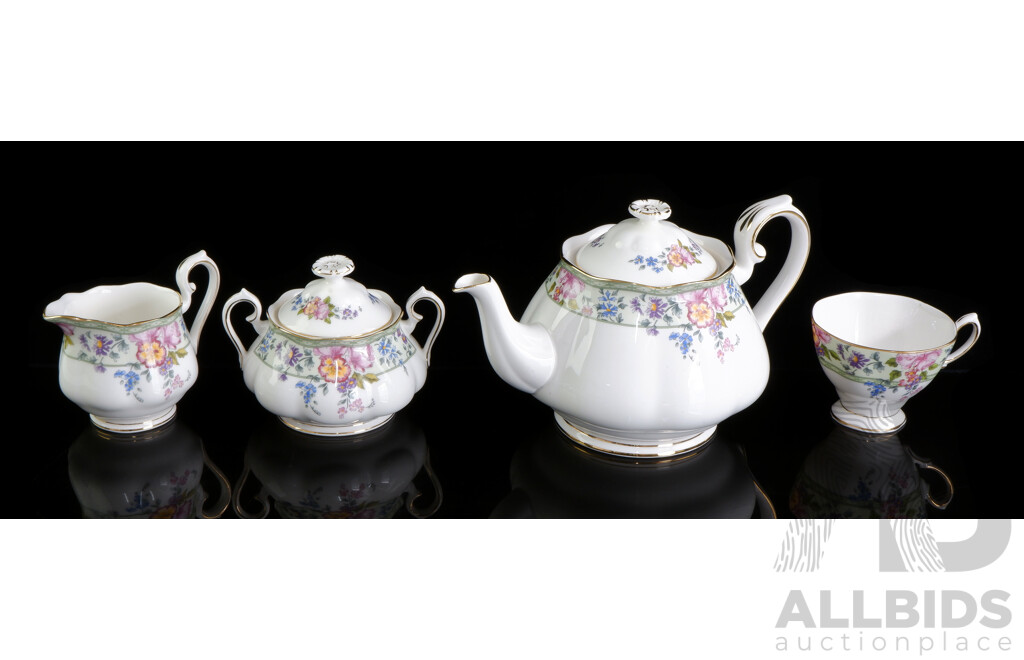 Royal Albert 27 Piece Tea Service in Original Wrappers and Box in Harrington Pattern