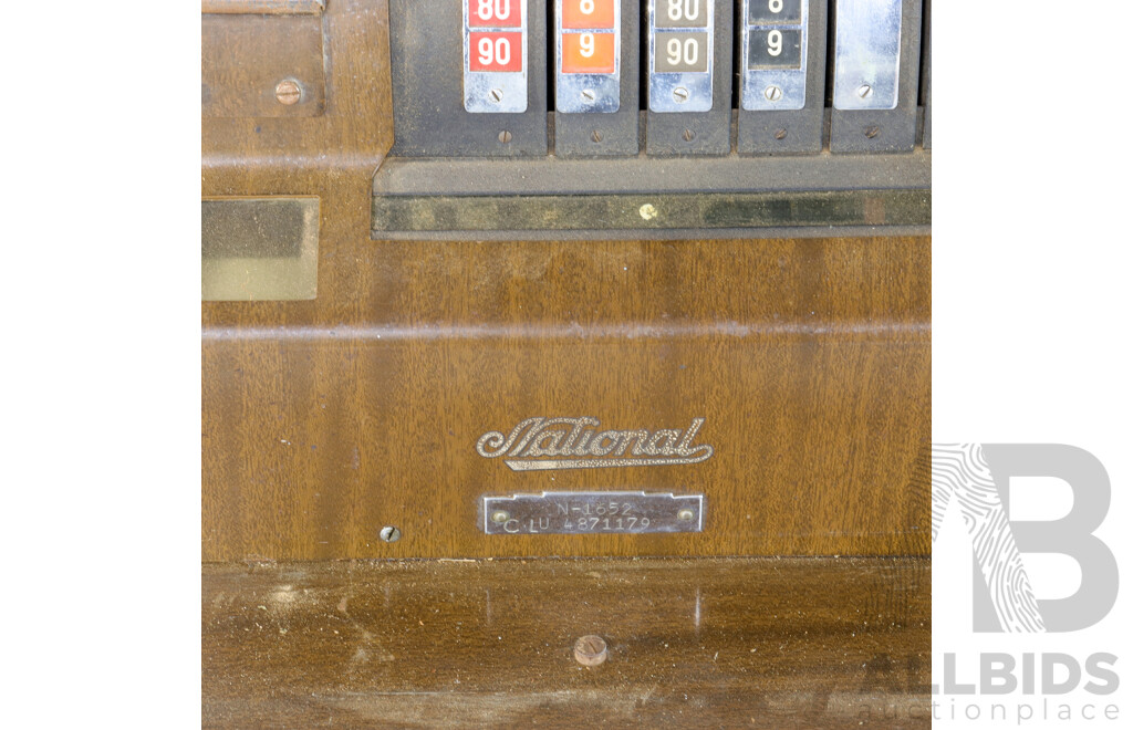 Vintage Metal Cased Cash Register by National