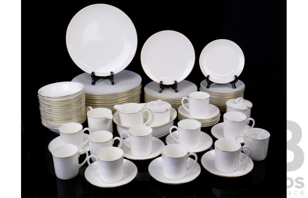Wedgwood 80 Piece Porcelain Dinner Service in Formal Gold Pattern