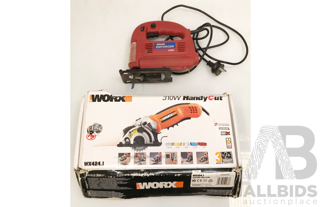 WORX Corded Compact Circular Saw and Arlec Jigsaw