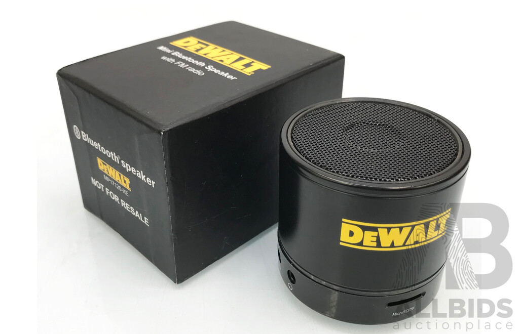 DeWalt Mini Bluetooth Speaker with Laptop Bag