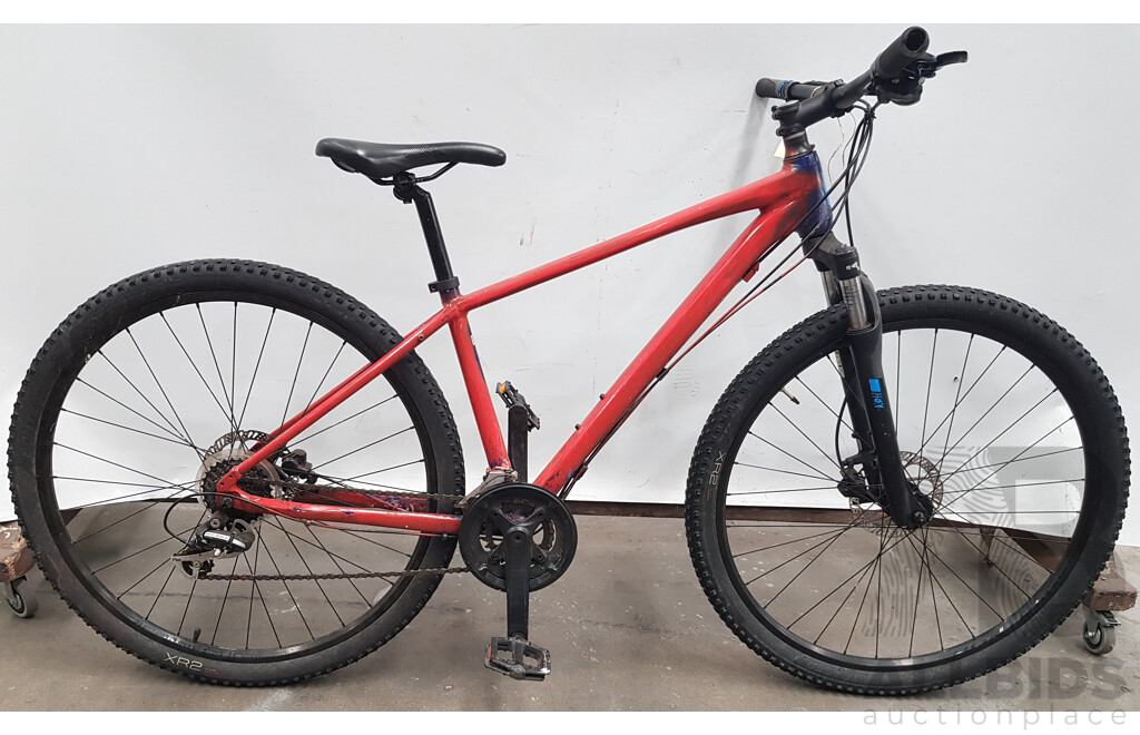 Giant Spray-Painted Red 10 Speed Mountain Bike