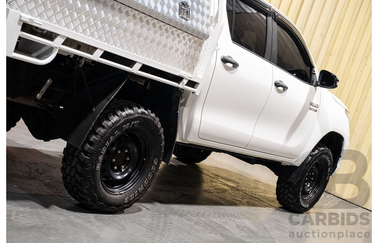 03/2019 Toyota Hilux SR (4x4) GUN126R MY19 4d Dual Cab White Turbo Diesel 2.8L