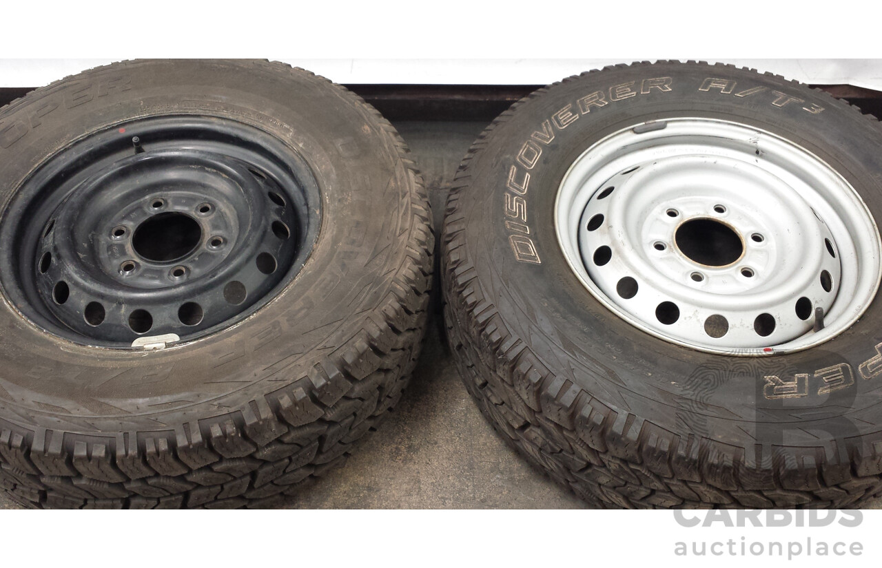 Ford Ranger 16 Inch Six Stud Steel Wheels with Cooper Discovery A/T³ Tyres - Lot of Three