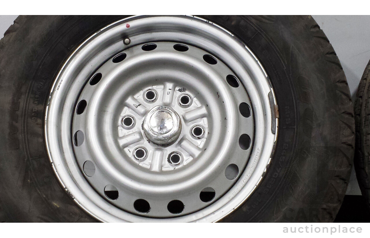 Mitsubishi Triton 16 Inch Five Stud Steel Wheels with Goodyear Wrangler  AT/SA Tyres - Set of Four