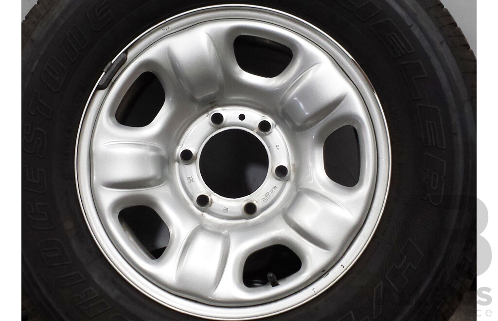 Toyota Hilux 16 Inch Six Stud Alloy Wheels with Bridgestone Dueler H/T  Tyres - Set of Four