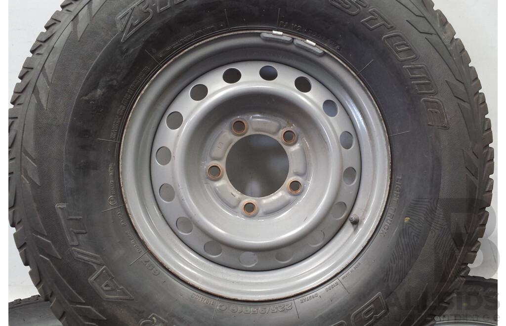 Ford Ranger 16 Inch Five Stud Steel Wheels with Maxxis Bravo A/T Tyres - Lot of Three