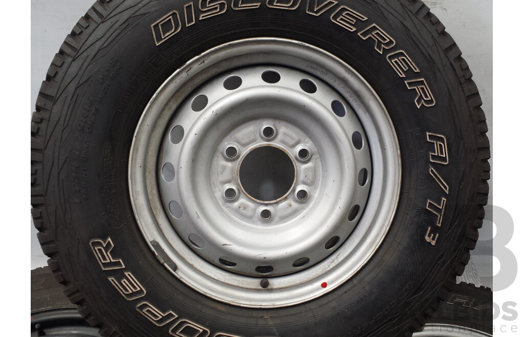 Ford Ranger 16 Inch Six Stud Steel Wheels with Cooper Discovery A/T³ Tyres - Lot of Three