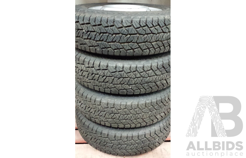 Nissan Navara D23 16 Inch Five Stud Steel Wheels with Hankook DynaPro AT2 Tyres - Set of Four
