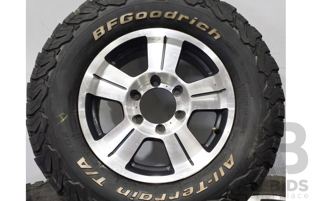 CSA 16 Inch Six Stud Alloy Wheels with BFGoodrich Baja Championship All-Terrain T/A Tyres - Set of Five