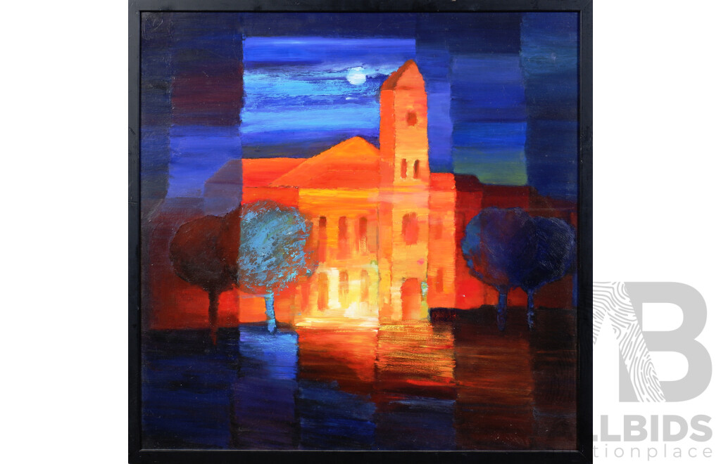 C. Watson, Untitled (View Towards Town Square in Moonlight) 2003, Oil on Canvas (2)