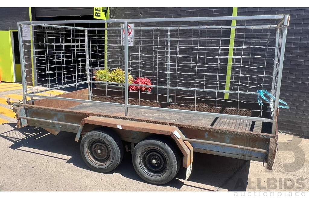 08/2003 Dual Axle Resort 12" X 6" Goods Trailer with Removable Cage