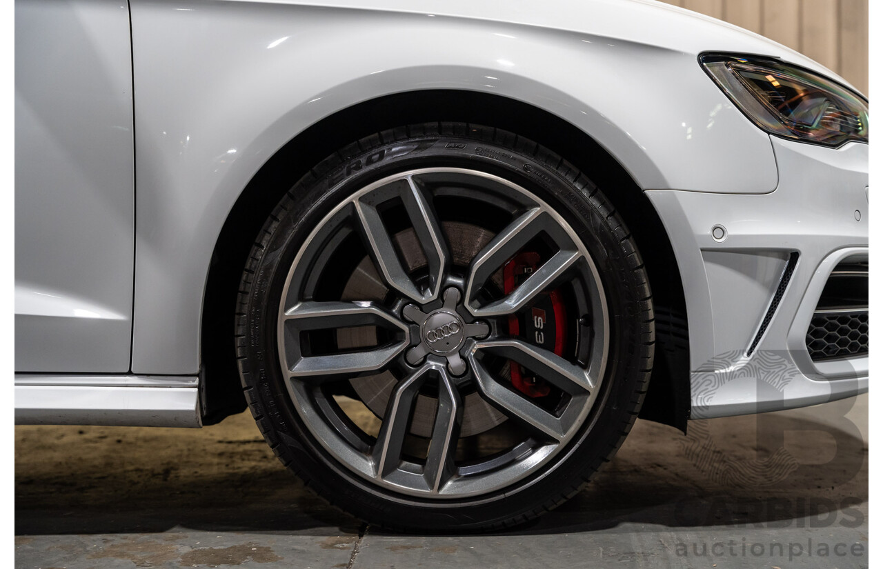5/2015 Audi S3 Sportback 2.0 TFSI (AWD) Quattro 8V MY15 5d Hatchback White Turbo 2.0L