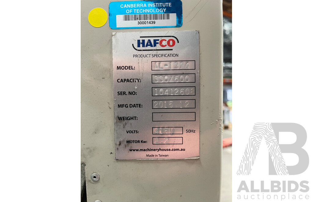 Hafco Metal Master AL-1324 Centre Laithe