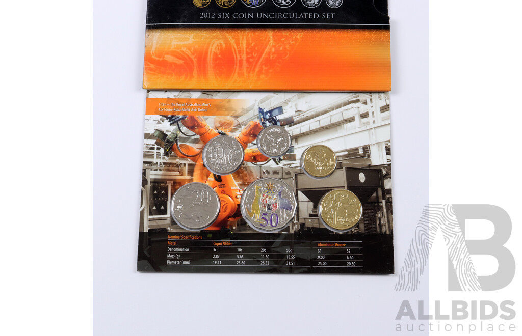 Australian 2012 Special Edition UNC Coin Set and Polymer Five and Ten Dollar Notes